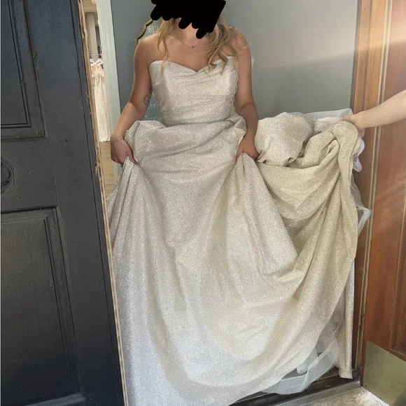white christmas dresses Maggie Sottero Layne in Gold – Nearly Newlywed